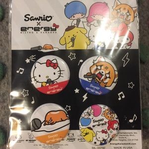 Sanrio Energy Karaoke exclusive pin set NWT